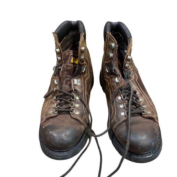 Caterpillar Men\'s Size 10 M Brown Leather Work Boots  P71479
